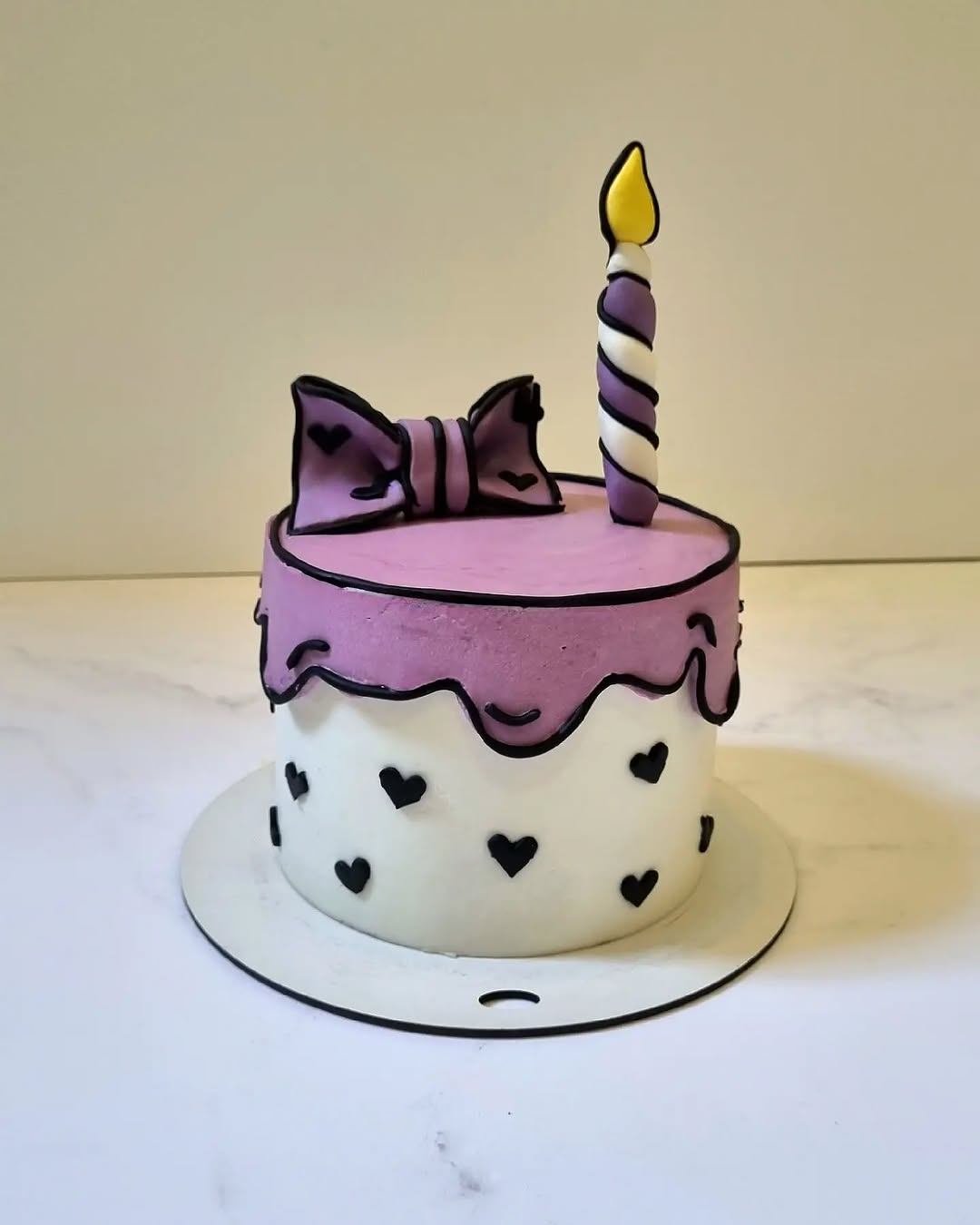 Purple comic cake